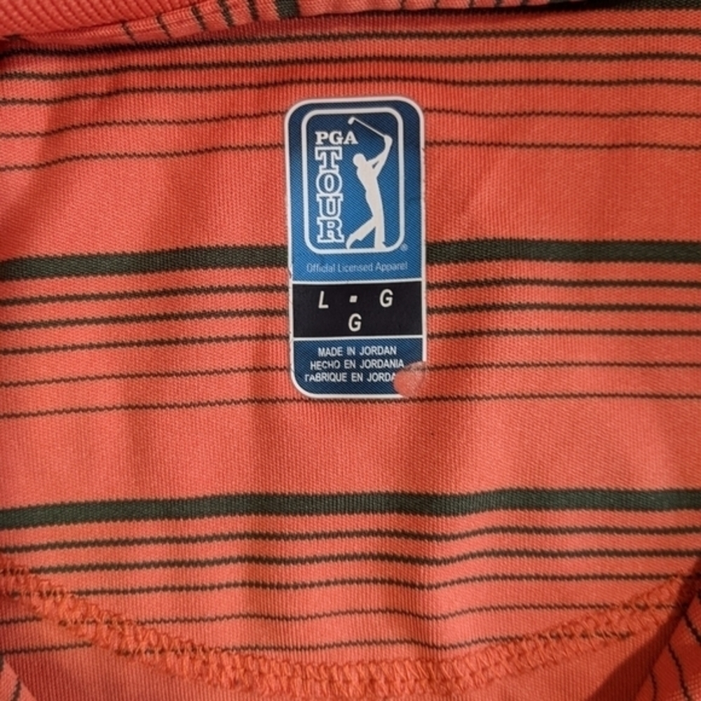 PGA TOUR golf polo shirt coral color‎ size Large - Picture 4 of 4
